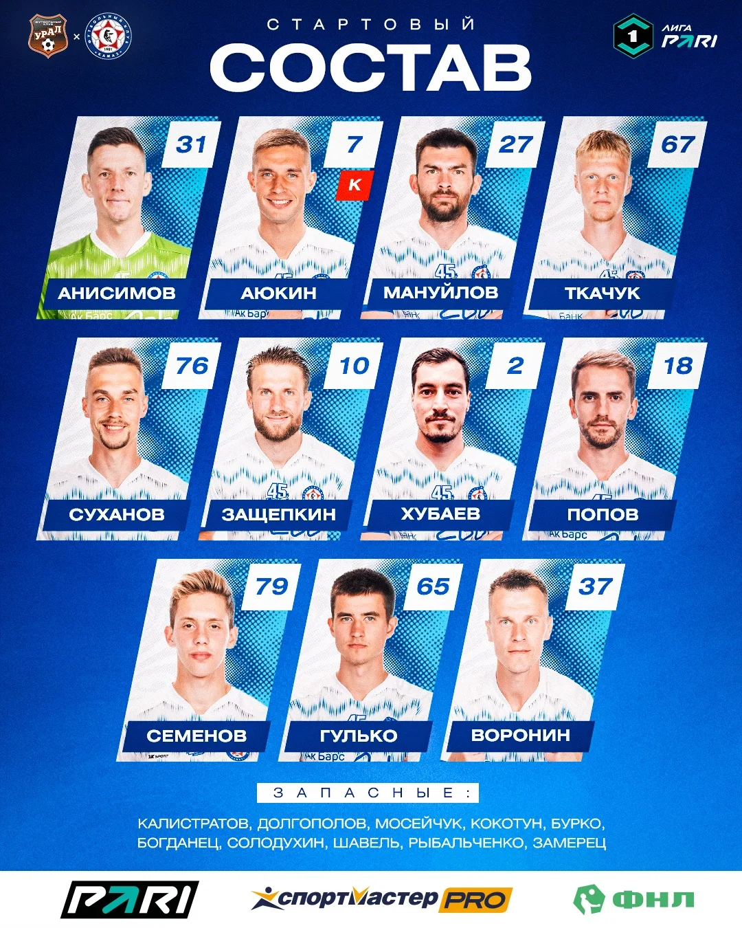 Наш состав на игру в Екатеринбурге!