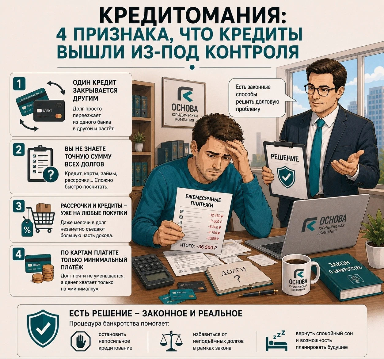 💳 Кредитов становится всё больше, а свободных денег — всё меньше? Возможно, пора остан...