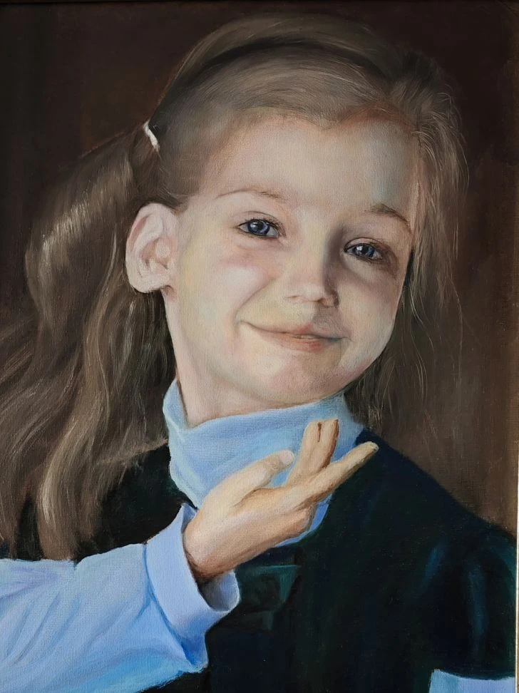 Крошечный шедевр на холсте (40×30 см, масло) в частной коллекции. 👀 Девочка семи лет —...
