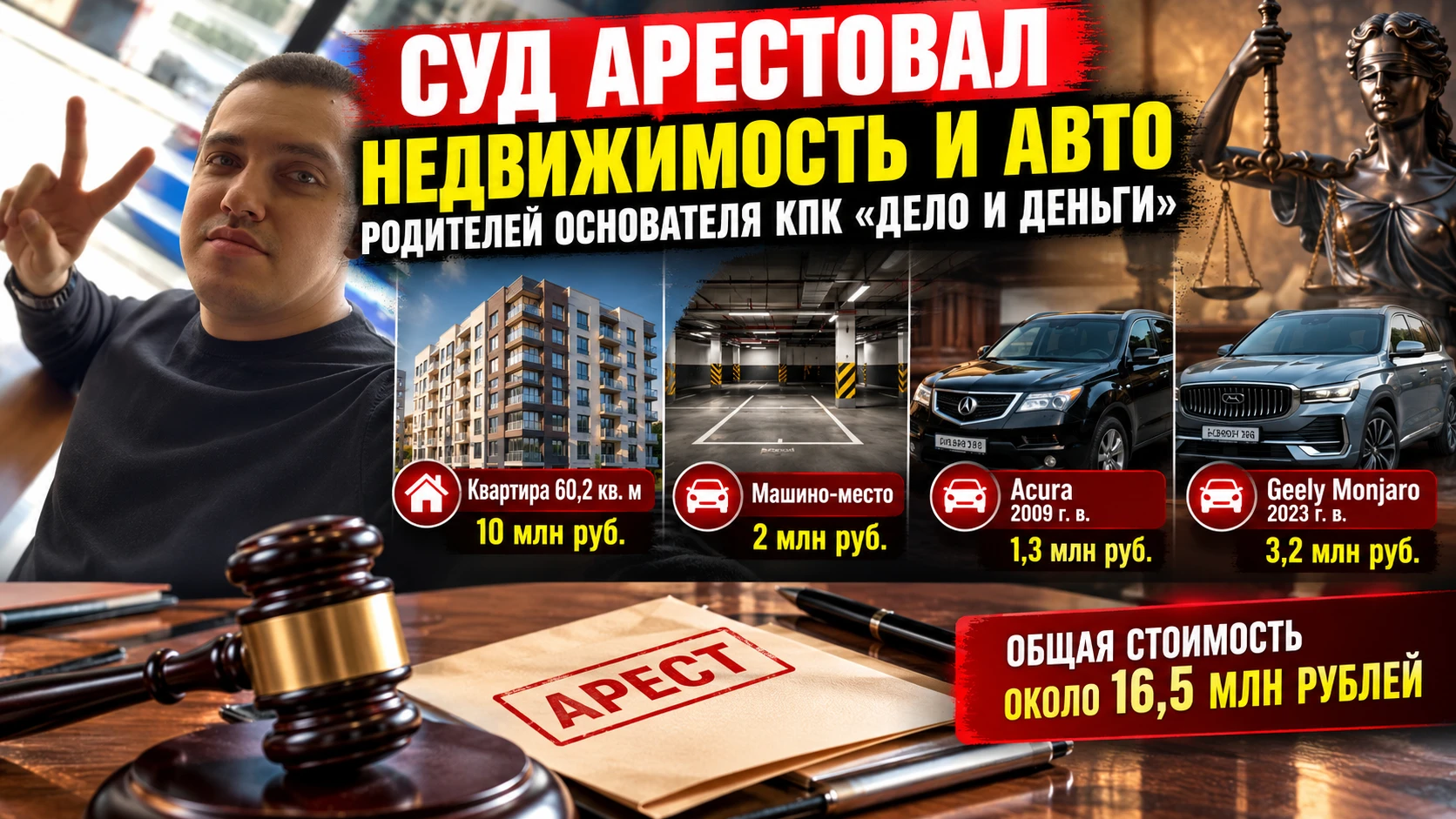 ⚖️ КВАРТИРА, МАШИНО-МЕСТО И ДВА АВТОМОБИЛЯ: СУД АРЕСТОВАЛ ИМУЩЕСТВО РОДИТЕЛЕЙ ОСНОВАТЕЛ...