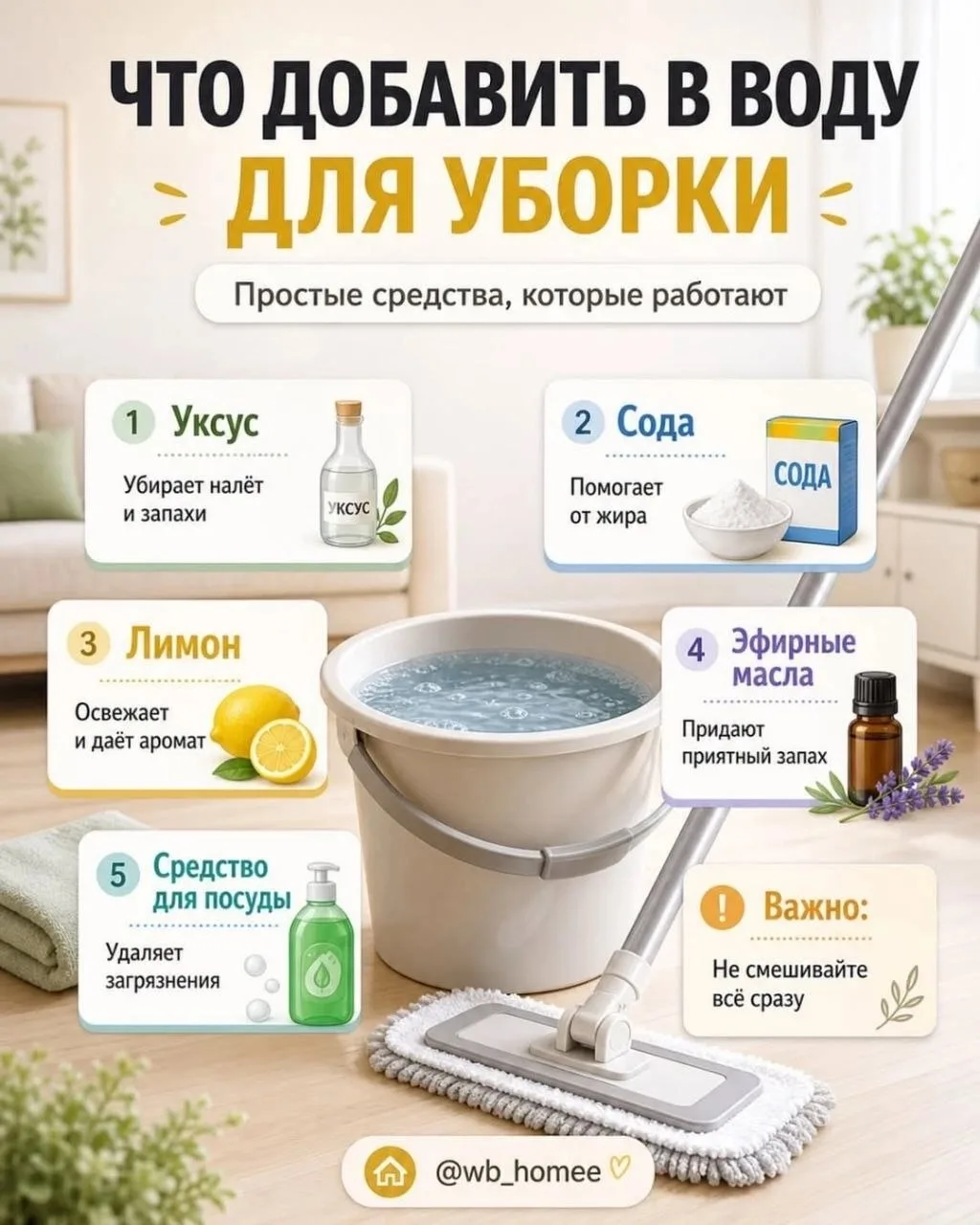 Что можно добавить в воду для уборки

Сохрани, чтобы в нужный момент не искать 👇

🧴 Уксус
• помога
