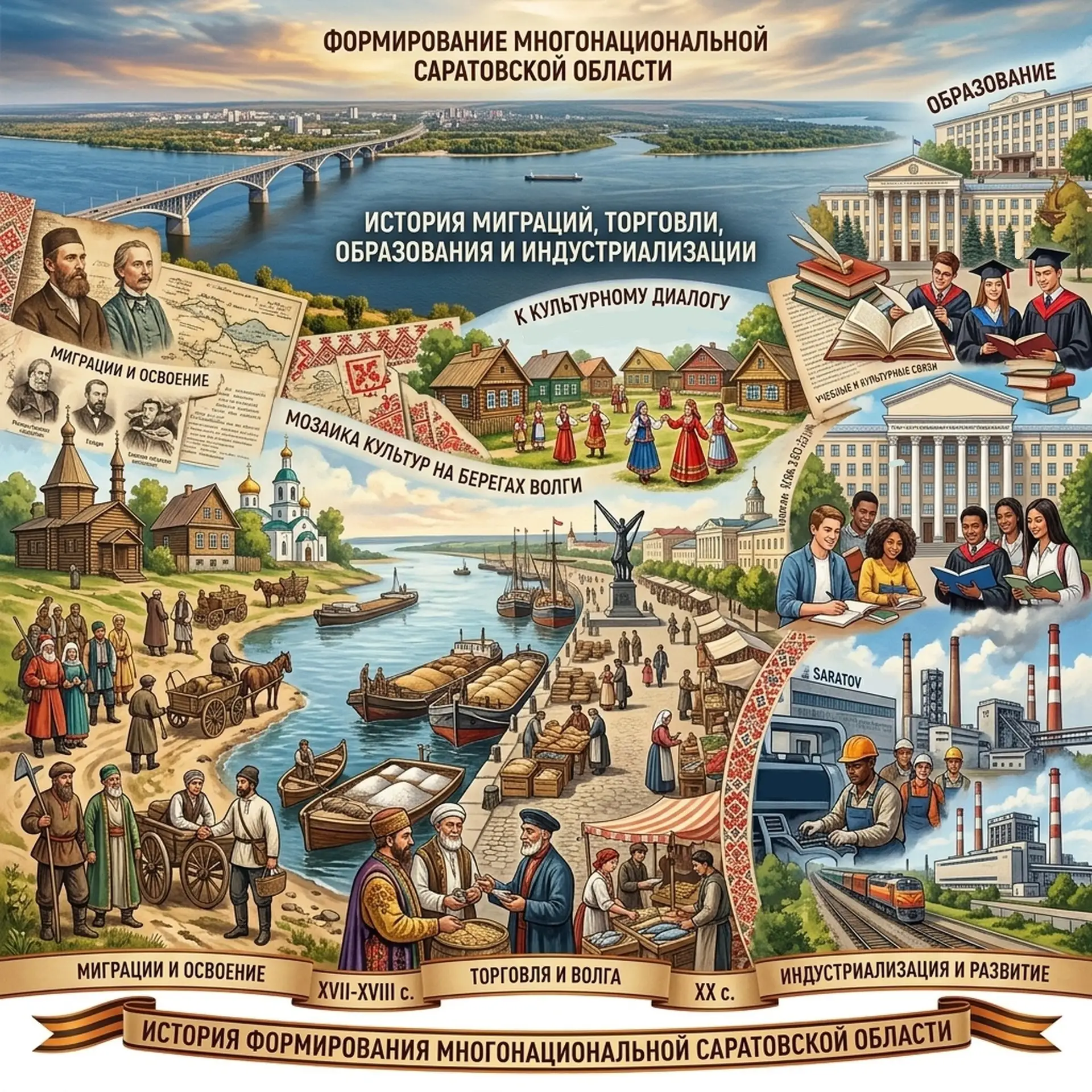 Как формировалась многонациональная Саратовская область: история миграций, торговли, образования и и