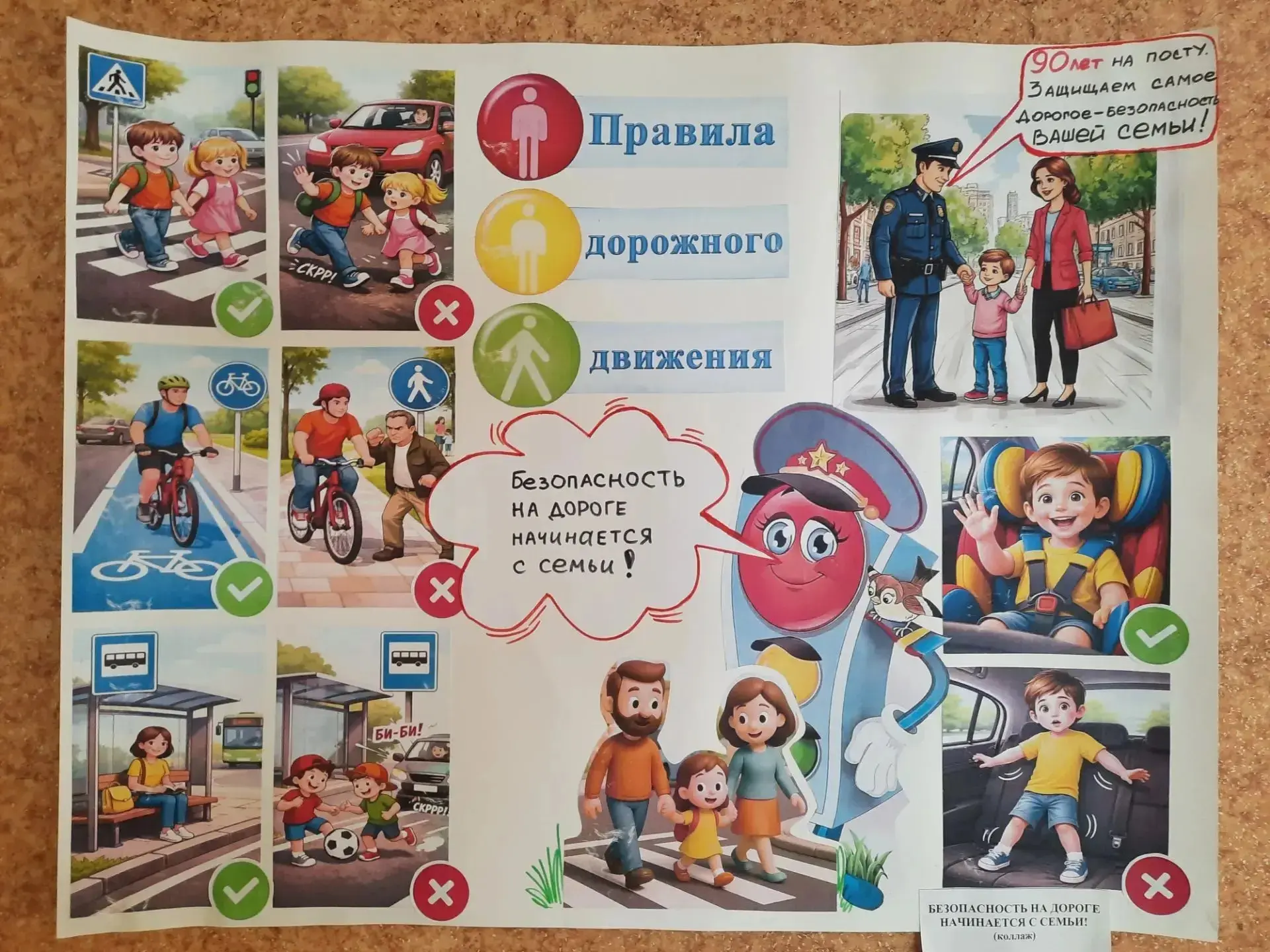 В детском саду прошел конкурс семейных плакатов "Безопасность на дороге начинается в семье!". Еще ко