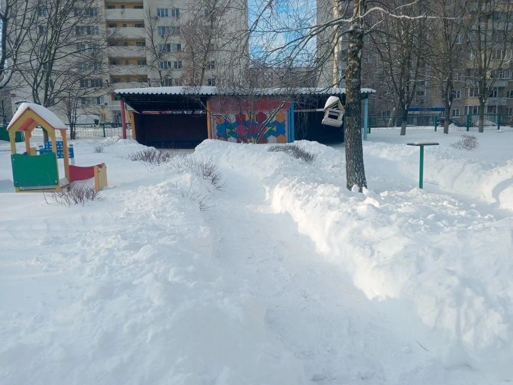 ❄Каждый раз после сильного снегопада воспитатели и сотрудники садика сталкиваются с неп...