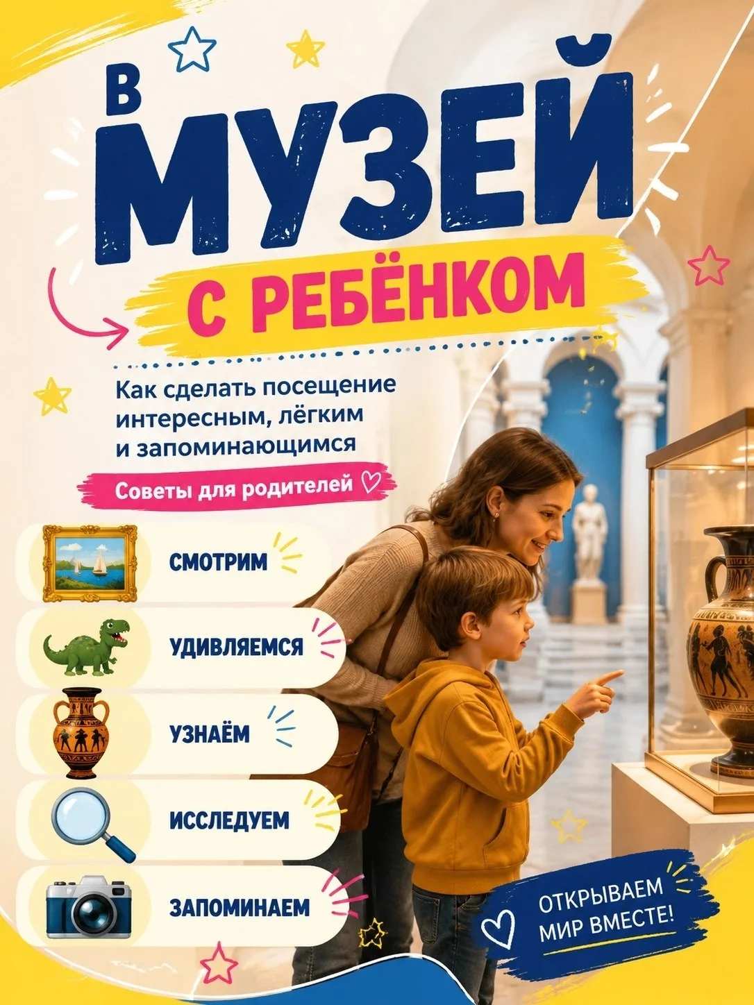 🎨 МУЗЕЙ С РЕБЁНКОМ — ЭТО НЕ СКУЧНО, А ЗАХВАТЫВАЮЩЕ !