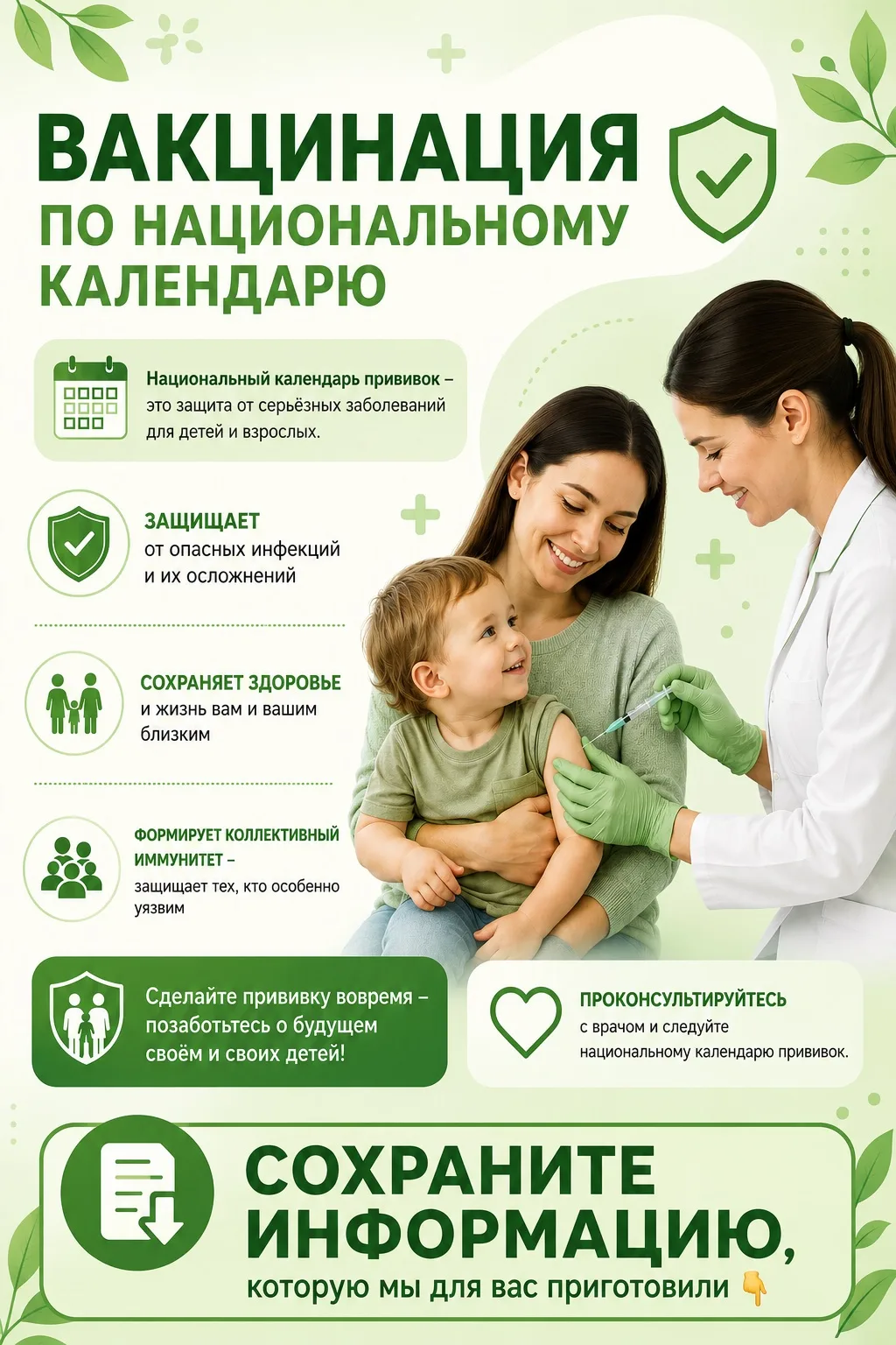 Вакцинация - самое эффективное средство борьбы с управляемыми инфекциями, экономически оправданное, 