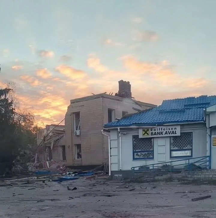 ❗️🔥Великий Бурлук, Харьковская область. Сегодня утром «Герани» нанесли удар