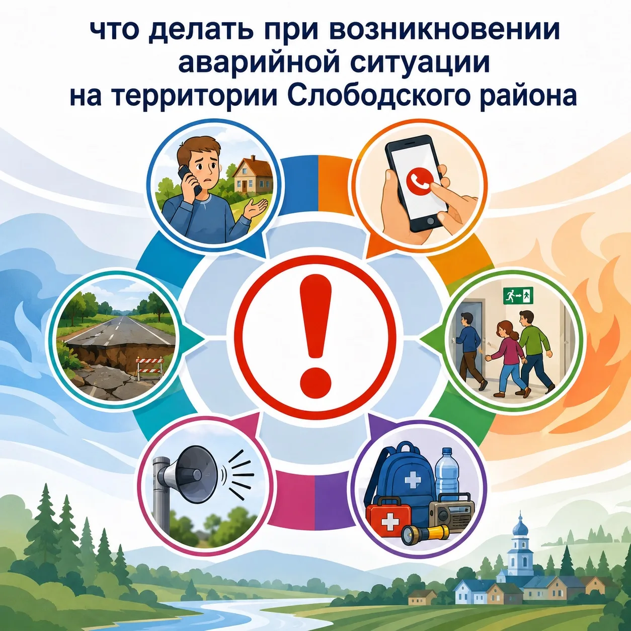 🚨 При возникновении аварийной ситуации на территории Слободского района обращайтесь в ...