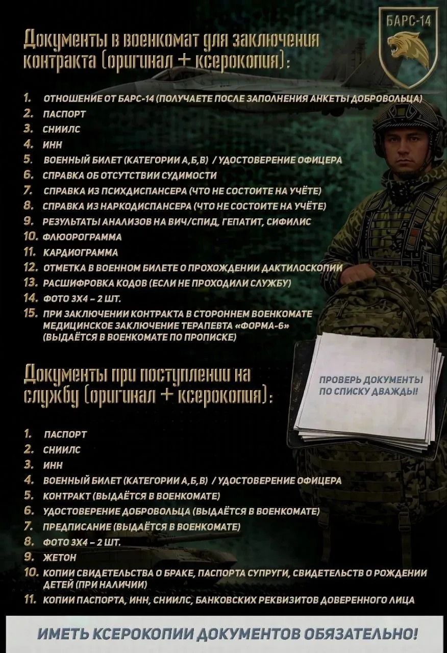 Сотрудники отряда для оформления контракта -