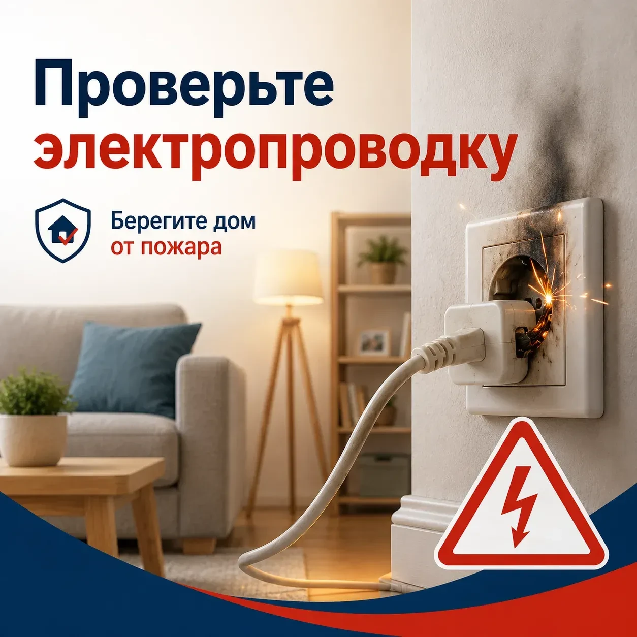 ⚡ Неисправная электропроводка — одна из частых причин пожаров в жилых домах

Перегрузка электросети,