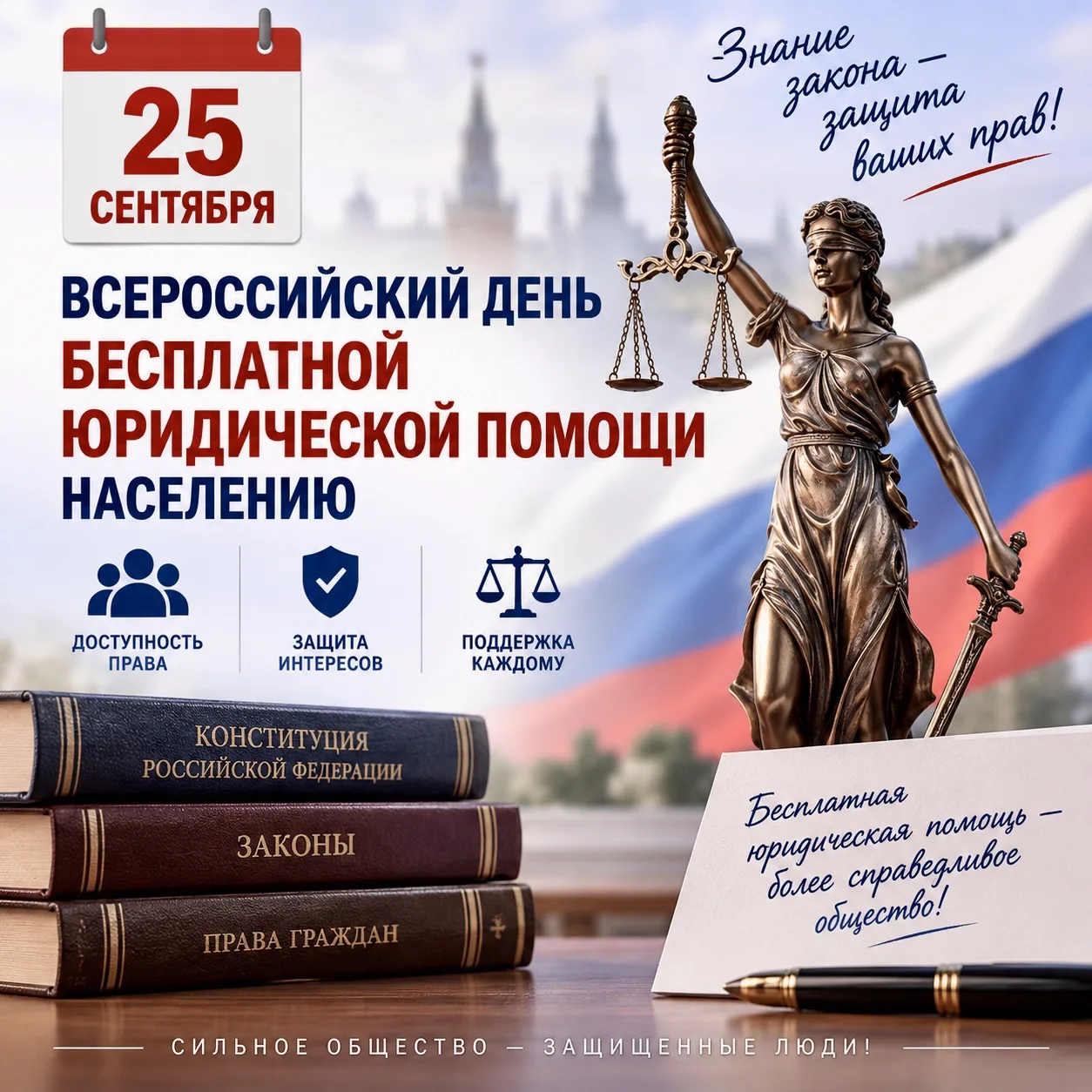 🇷🇺25 сентября 2026 г. будет проводиться Всероссийский день оказания бесплатной юридич...