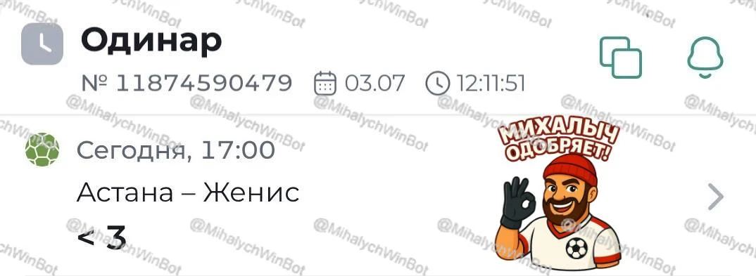 Астана — Женис. Чемпионат Казахстана. Прогноз: тотал матча меньше (3)