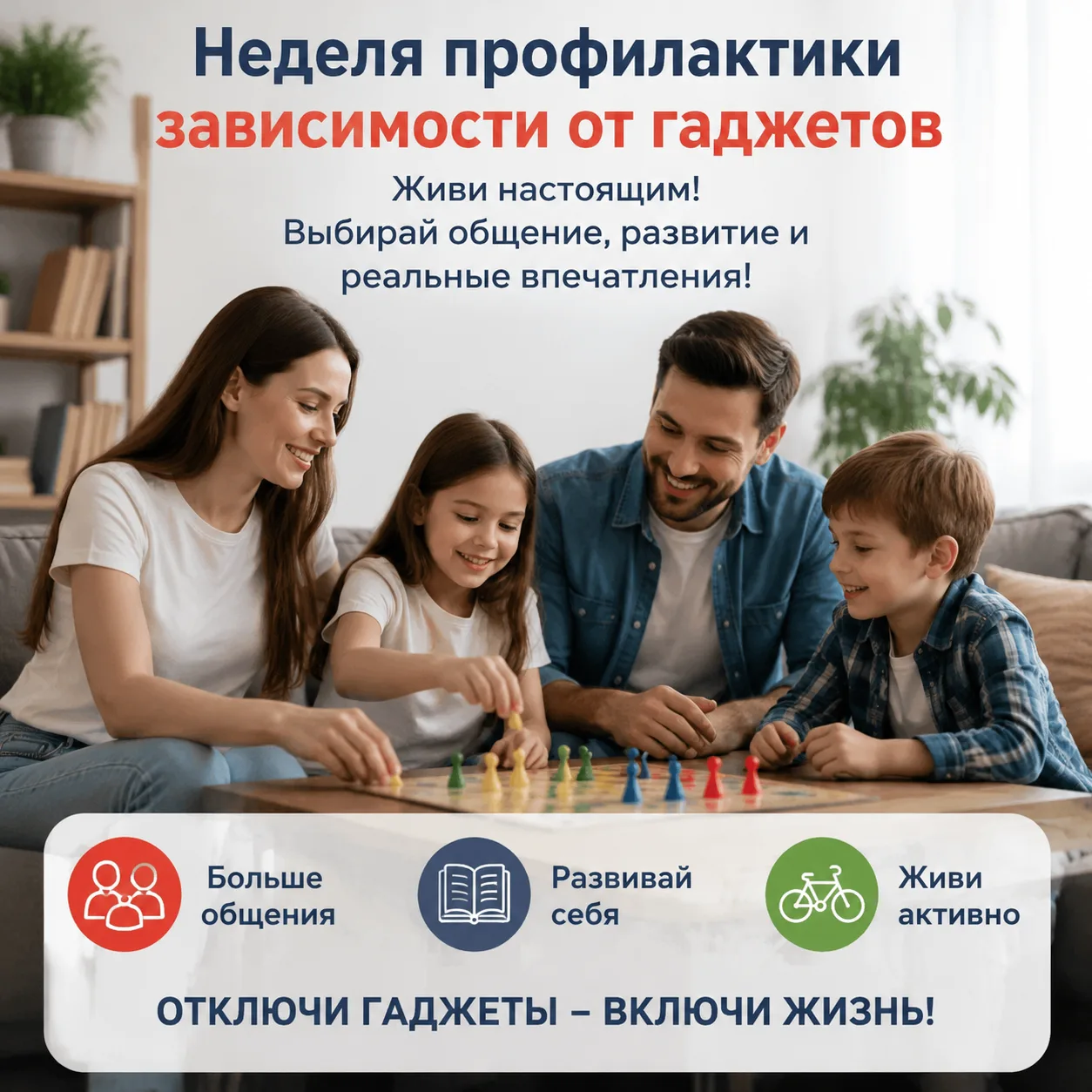 Включай жизнь!
 
С 15 по 21 июня проходит Неделя профилактики зависимости от гаджетов.
 
Инициатива 