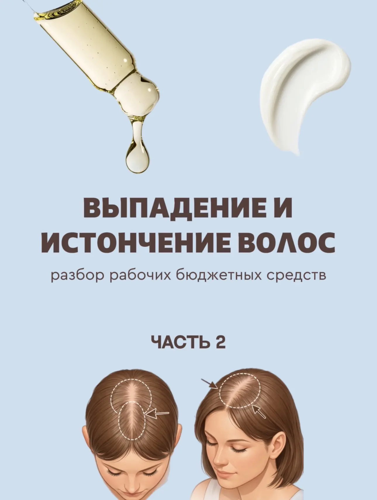 Разбор бюджетных средств при выпадении и истончении волос ⤵️