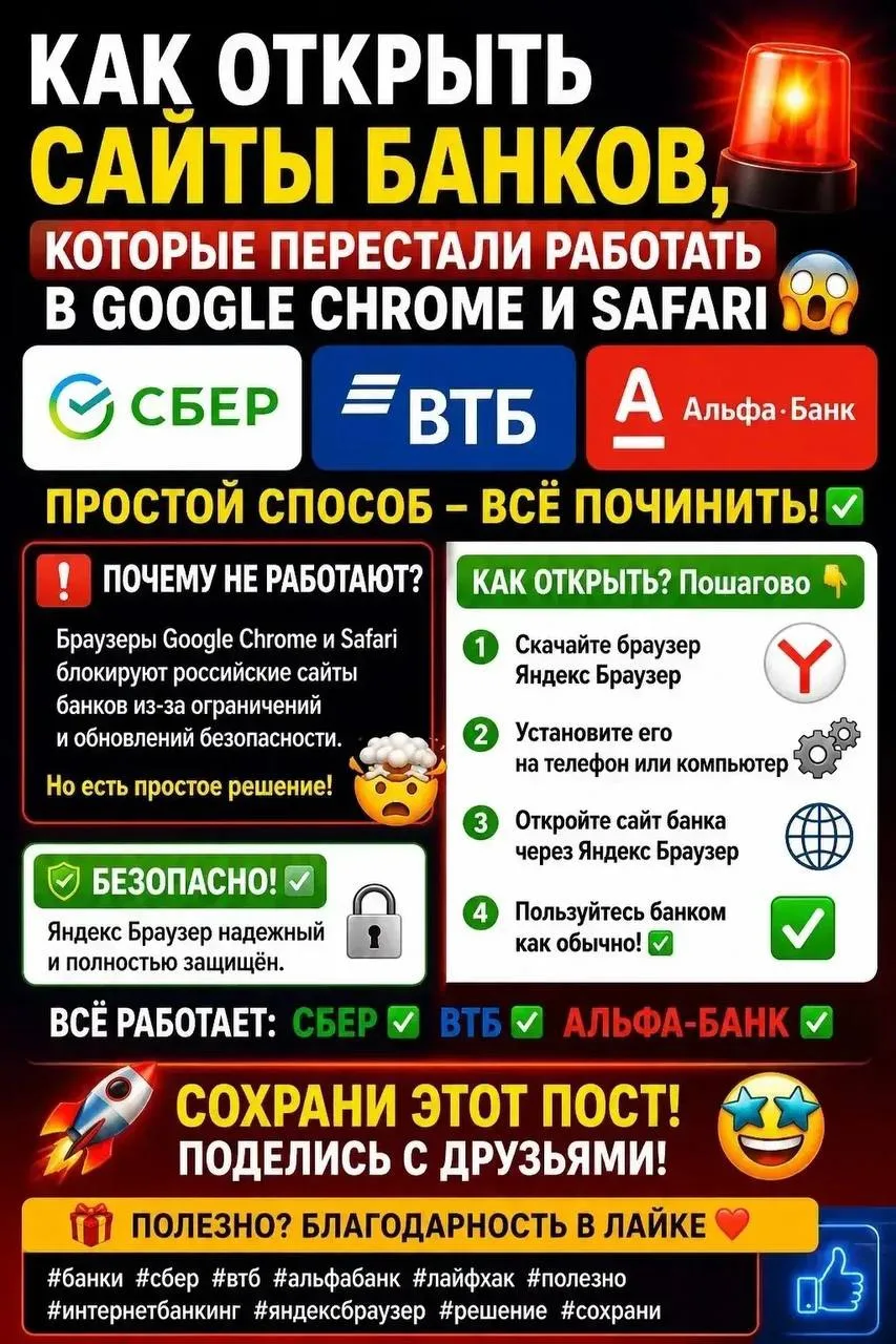 🚨 НЕ ОТКРЫВАЮТСЯ САЙТЫ СБЕРА, ВТБ И АЛЬФА-БАНКА? 😱