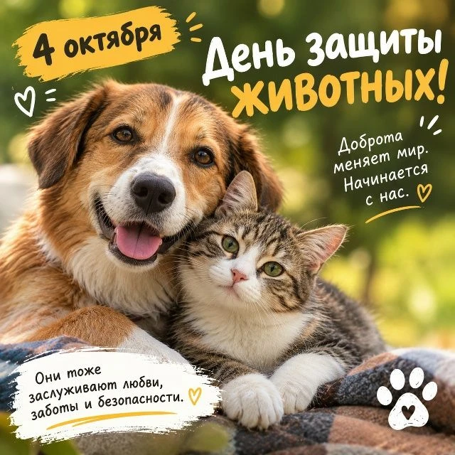 🐶День защиты животных: дарим тепло тем, кто в нём нуждается! 🐶