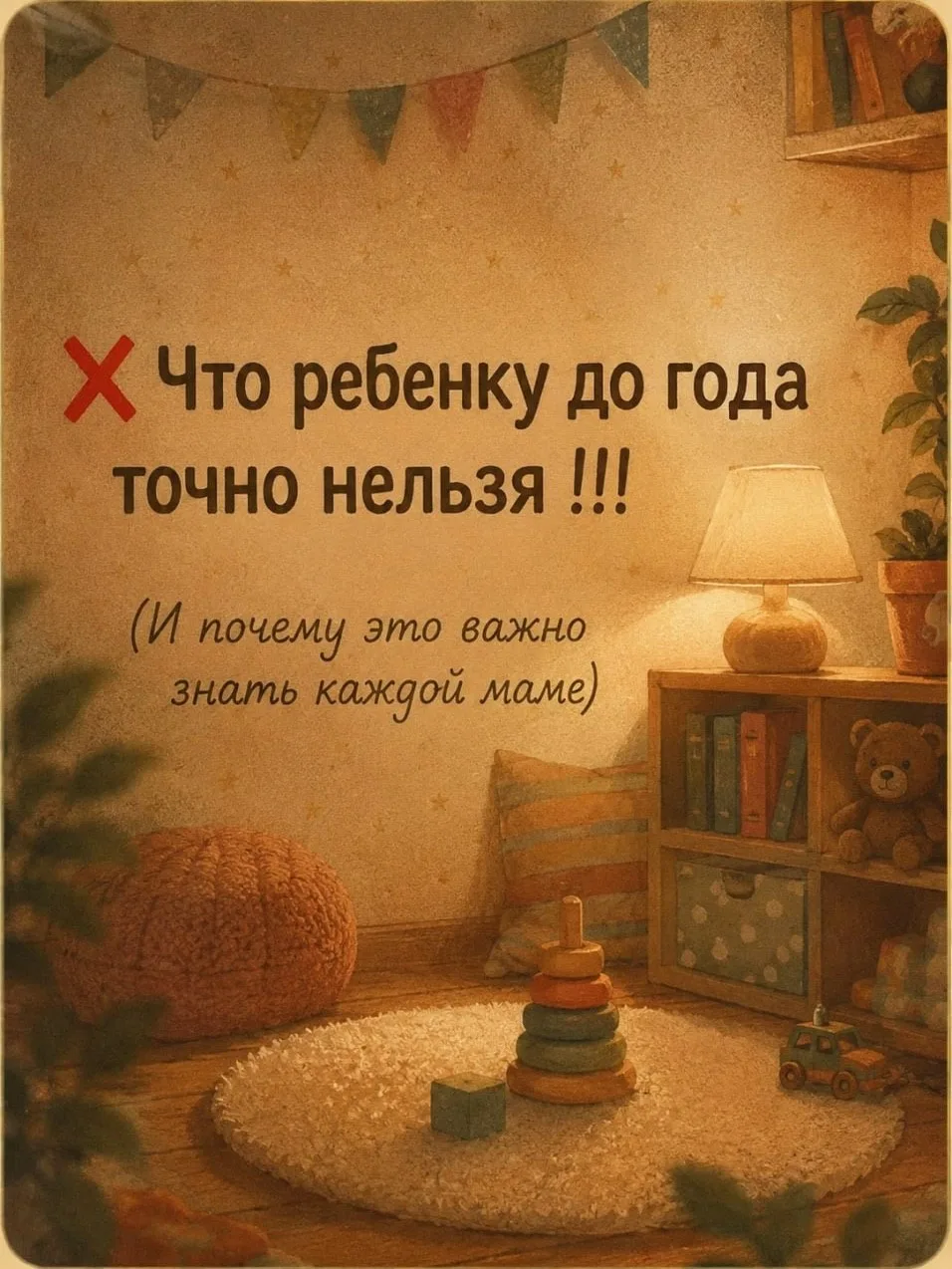 Пока малыш совсем маленький, многие вещи кажутся безобидными.
Но именно в первый год жизни формируют