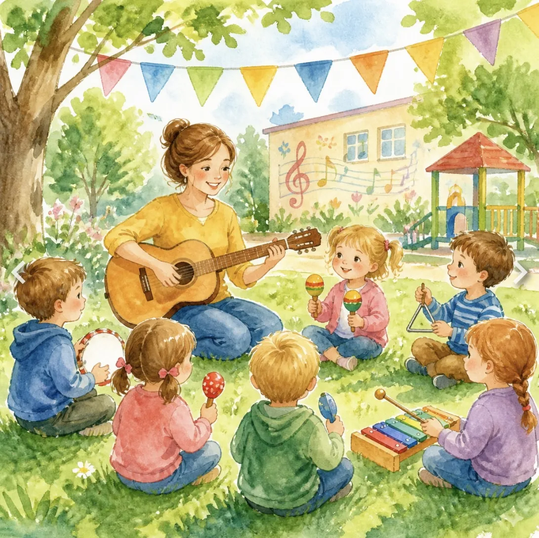🎉 Летние музыкальные занятия на улице: ловим ритм и слышим музыку! 🎶
