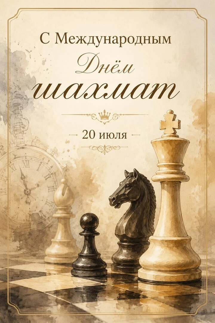 Сегодня, 20 июля — Международный день шахмат! ♟️🌍

Эта дата выбрана не случайно: именно 20 июля 192