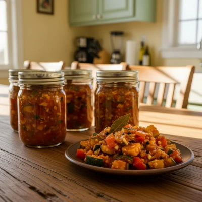 🍲 Кабачковое лечо с чесноком
