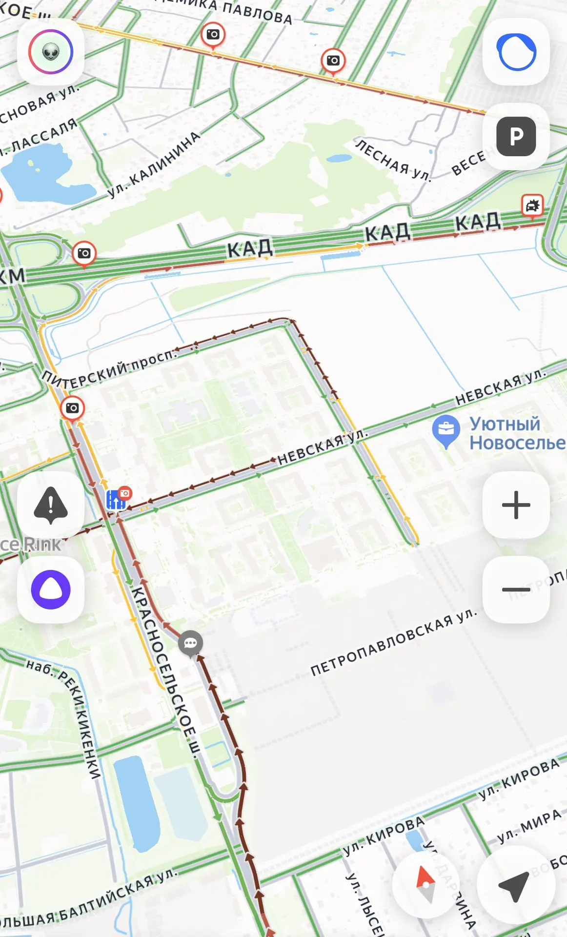 Авария на КАД (на дублере от Новоселья), уже скопилась большая пробка.