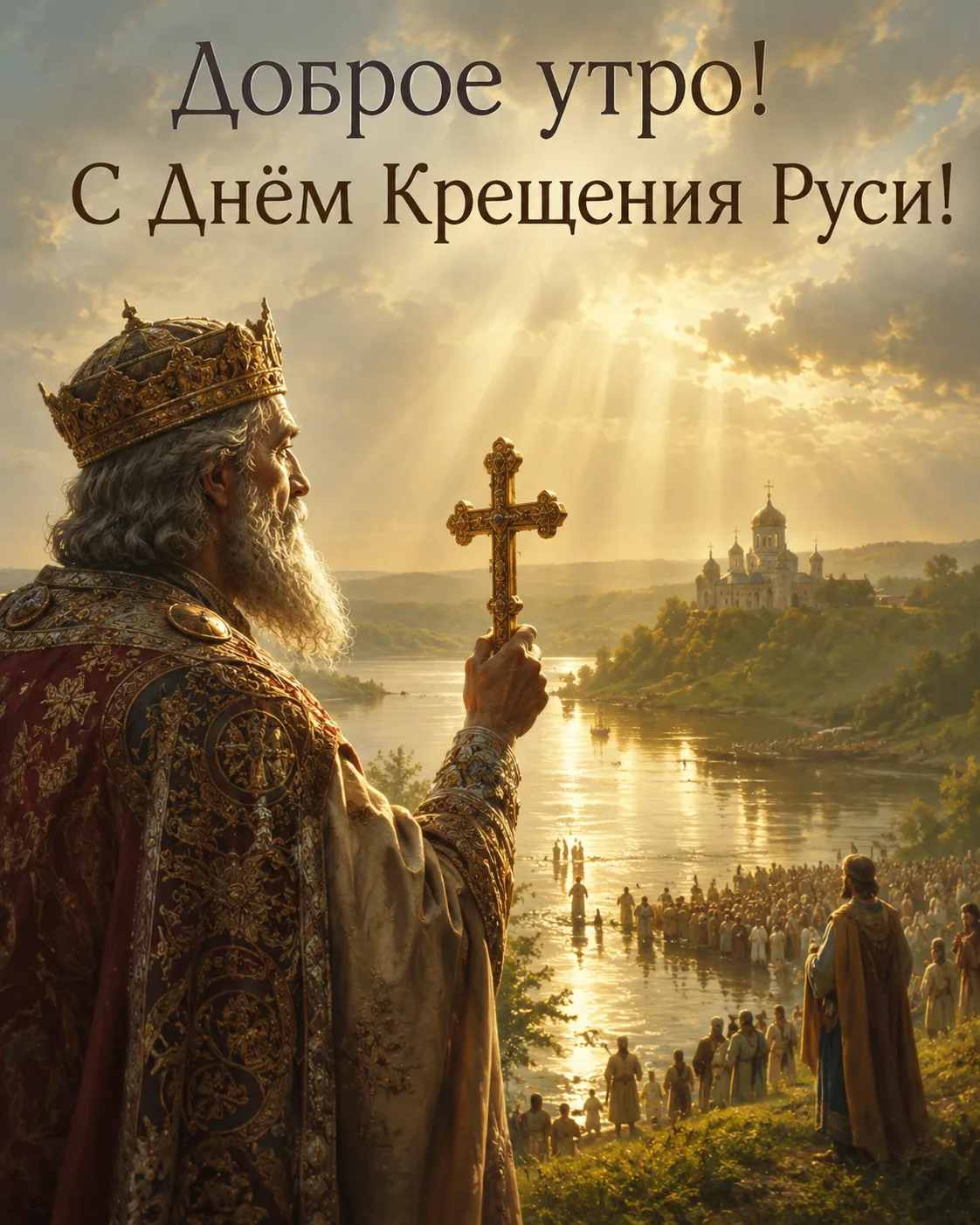 Доброе утро! С Днём Крещения Руси всех православных! Мира и благополучия нашей стране и...