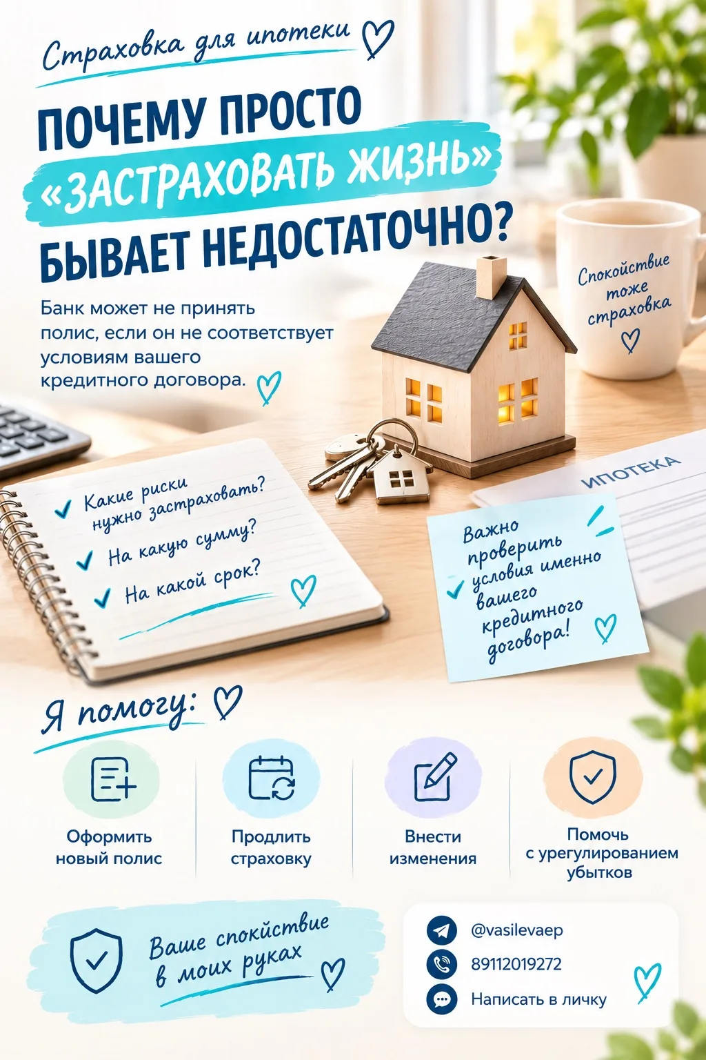 🏠 Страховка для ипотеки: почему просто «застраховать жизнь» бывает недостаточно