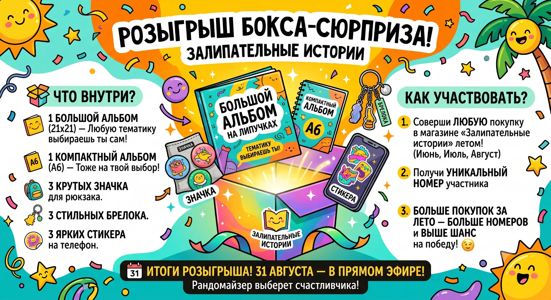МЕГА-РОЗЫГРЫШ: Забирай огромный Бокс-Сюрприз от «Залипательных историй»!