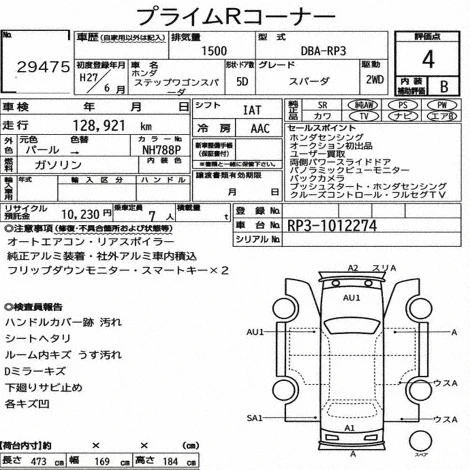 🚗 Honda Stepwgn Spada (RP3) 2015  В наличии в Японии 🇯🇵 📍 Стоимость под ключ до Владивостока  Характ