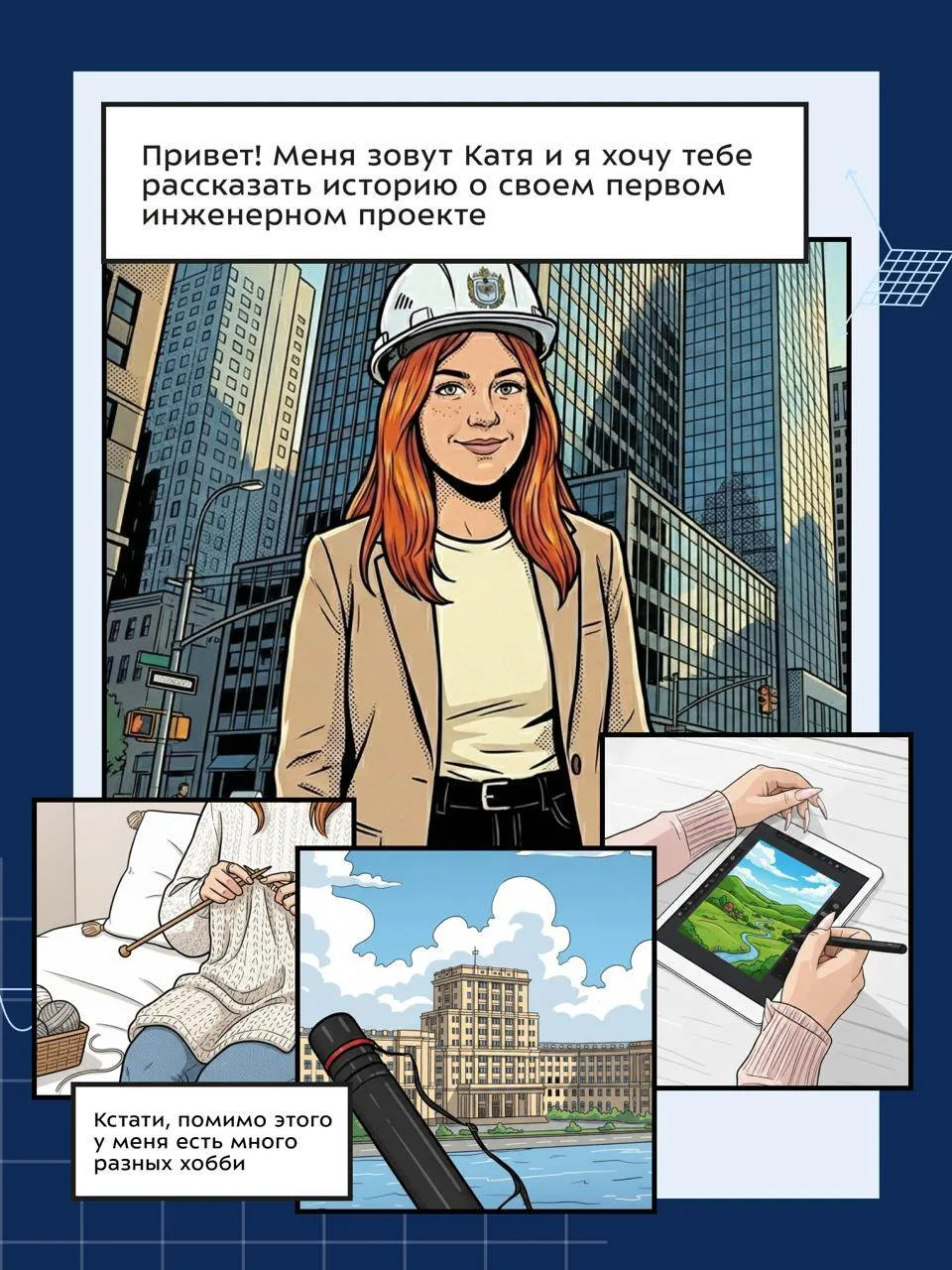 💼 Комикс «от учебы к первому проекту»  Всегда интересно, как проходят первые шаги в профессии.   Вып