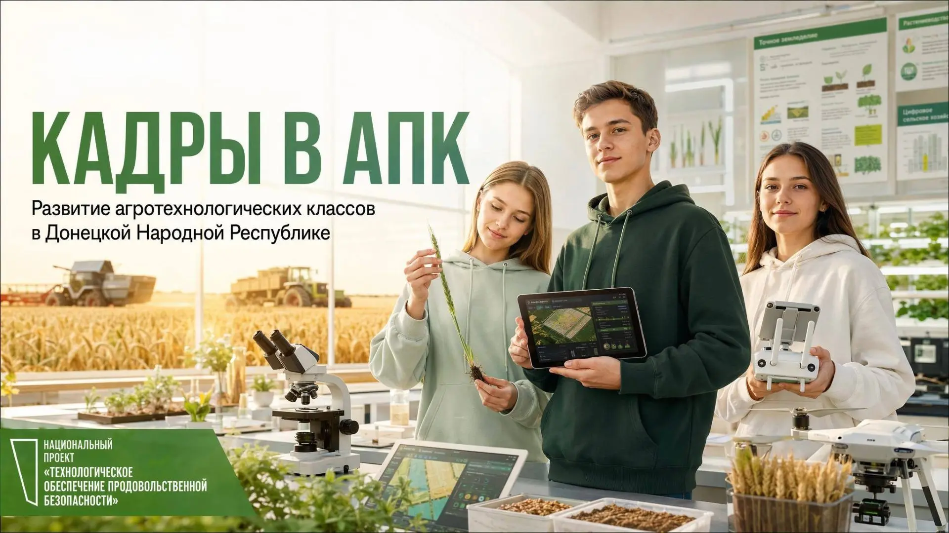 📚В ДНР продолжат расширять сеть агротехнологических классов