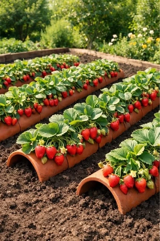 Выращивание клубники на керамических желобах 🍓