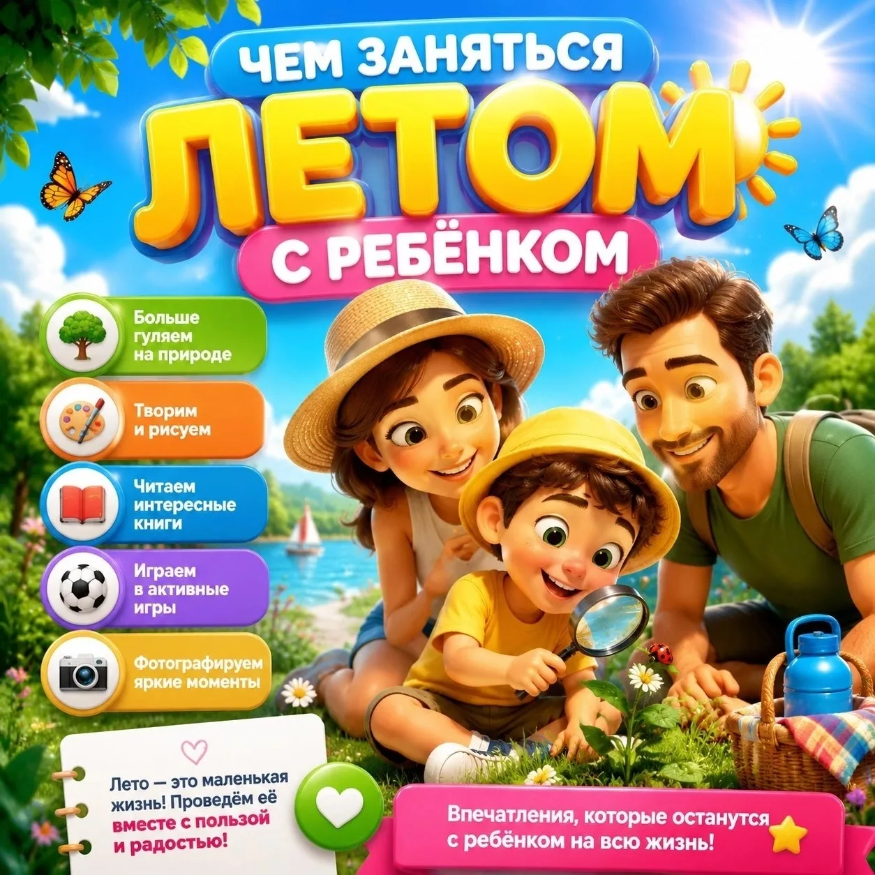 Планируете досуг с ребенком? 🗓️ 
В наших карточках — подборка активностей от скуки до восторга.
