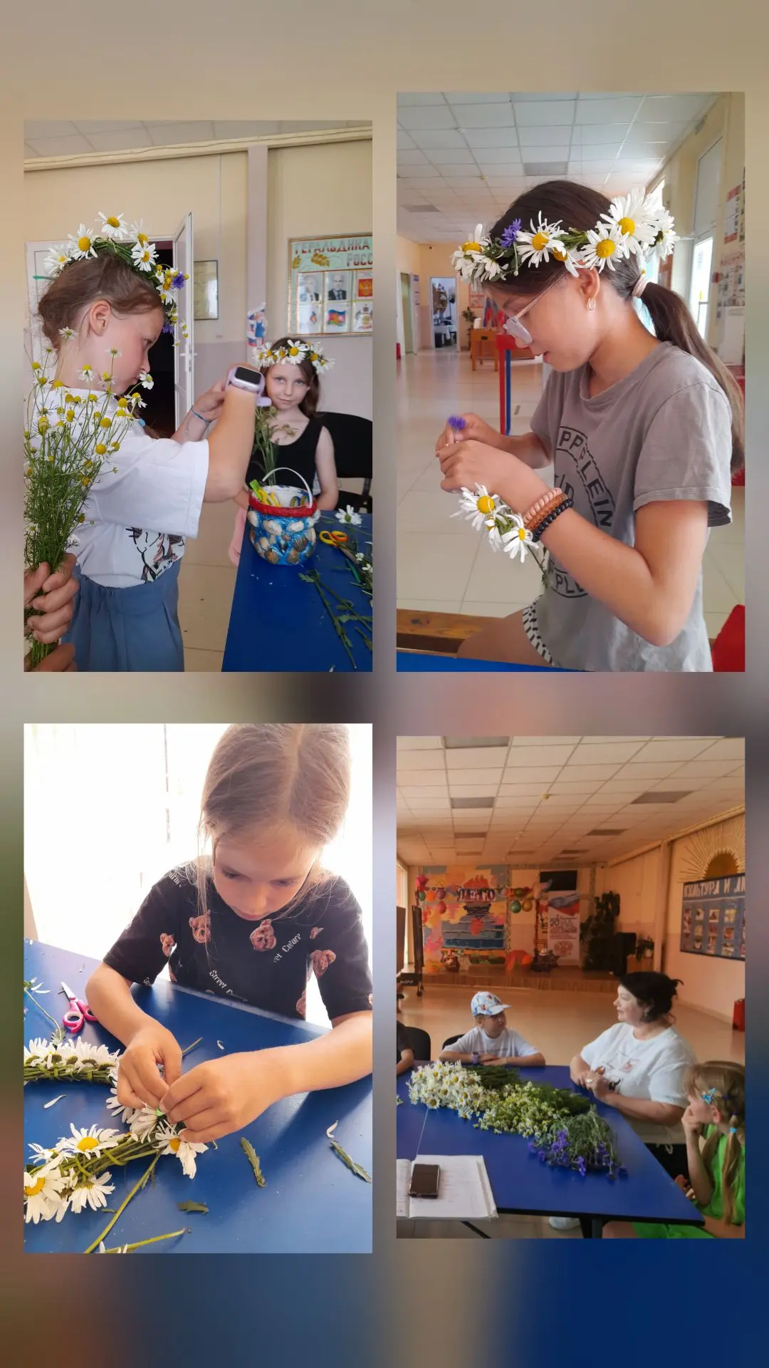 Мастер-класс по плетению венка из цветов.🌼🌼🌼