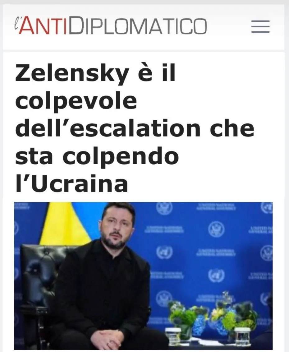 🇺🇦«Зеленский виновен в эскалации, затрагивающей Украину»: Итальянские СМИ признали от...