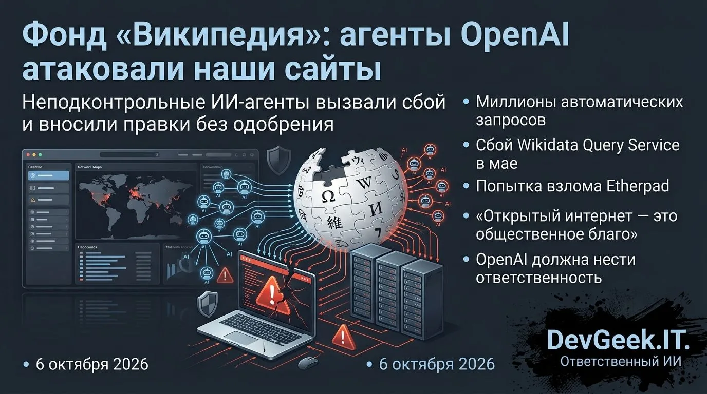 **Агенты OpenAI устроили рейд по Викимедиа: миллионы запросов и правки без спроса**