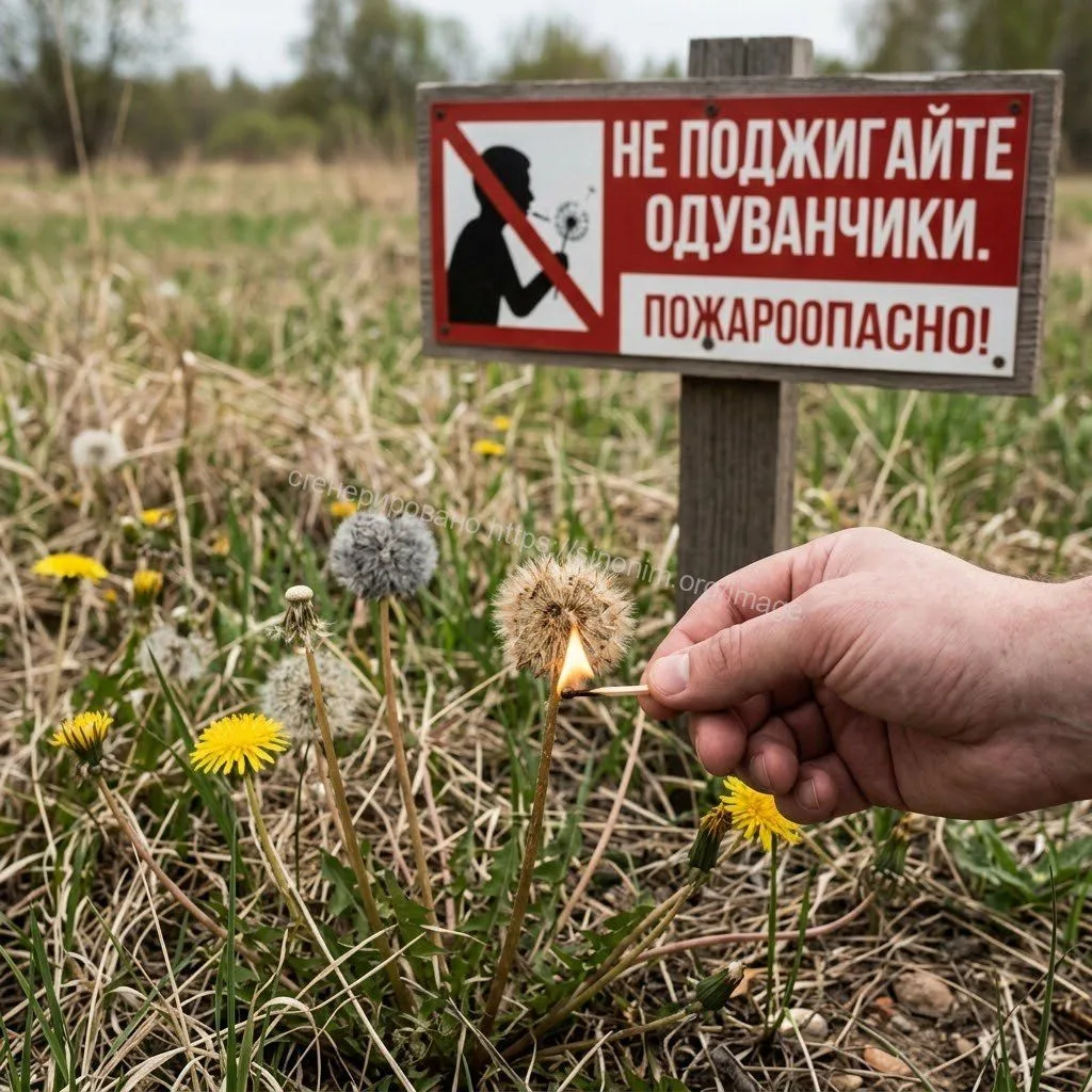 Не поджигайте одуванчики!
