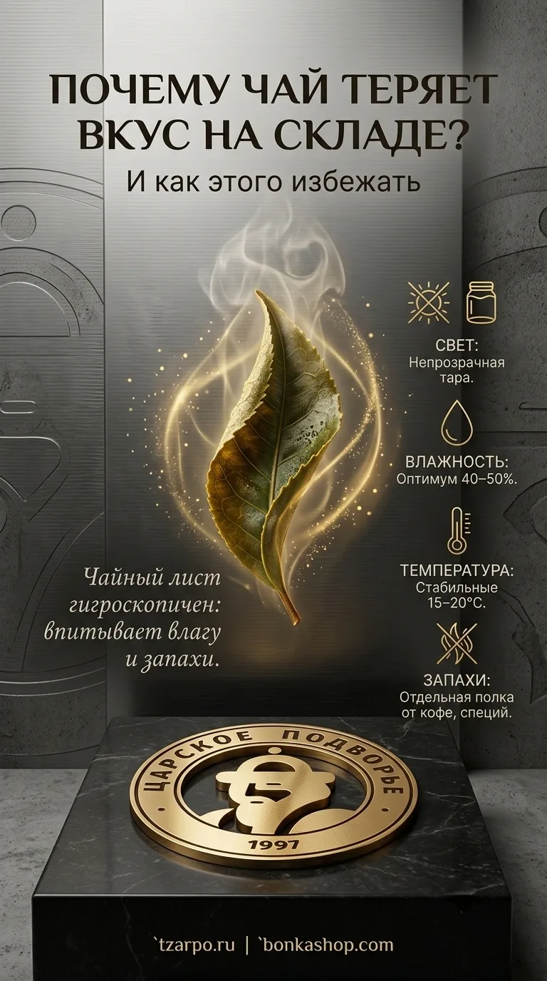 Почему чай теряет вкус на складе и как этого избежать
