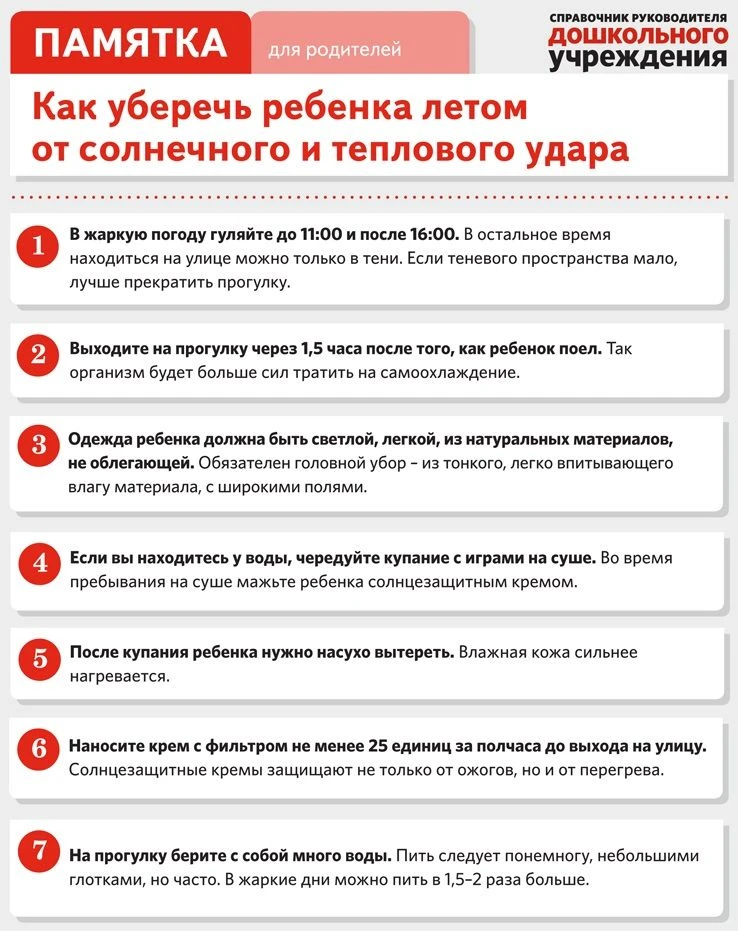 Как защититься от солнечного и теплового удара.☀️☀️☀️