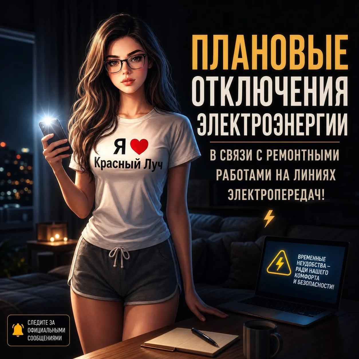Уважаемые жители Красного Луча и Вахрушево!  В связи с проведением ремонтных работ на линиях электро