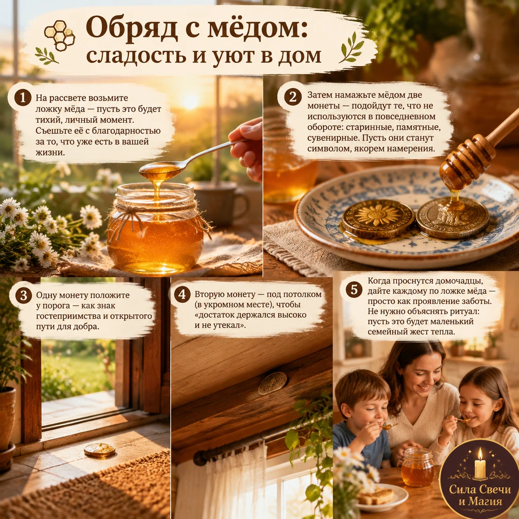 🍯 Обряд с мёдом: сладость и уют в дом