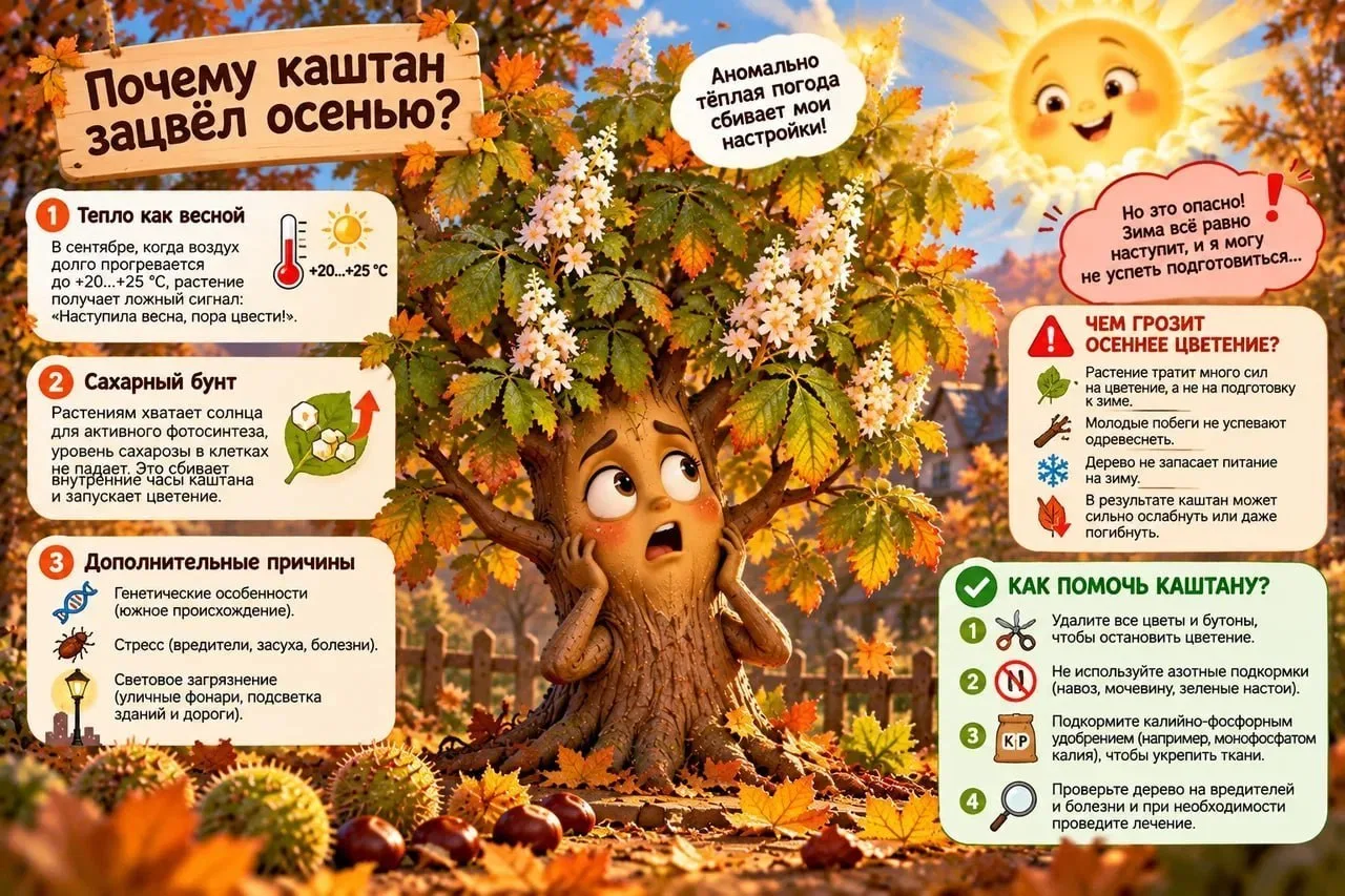 Опасная красота: почему на Донбассе снова зацвели каштаны