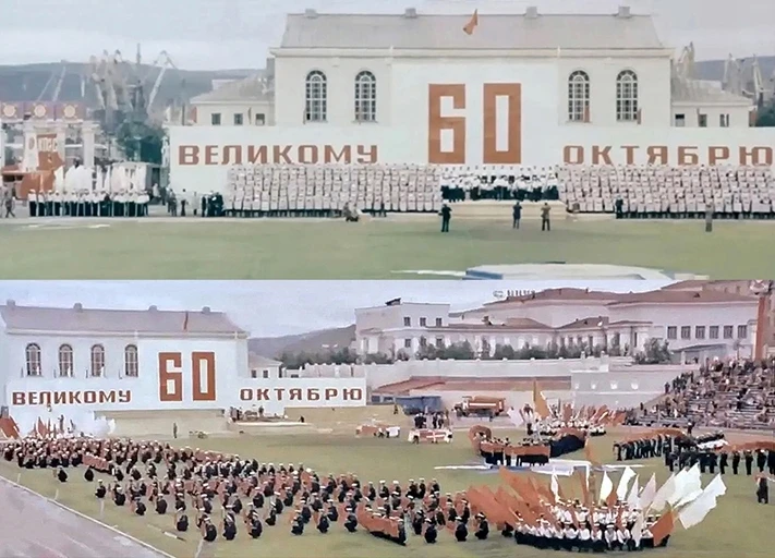 В 1977 году на стадионе ДСО «Труд» были сняты кадры для документального фильма «Мурманс...