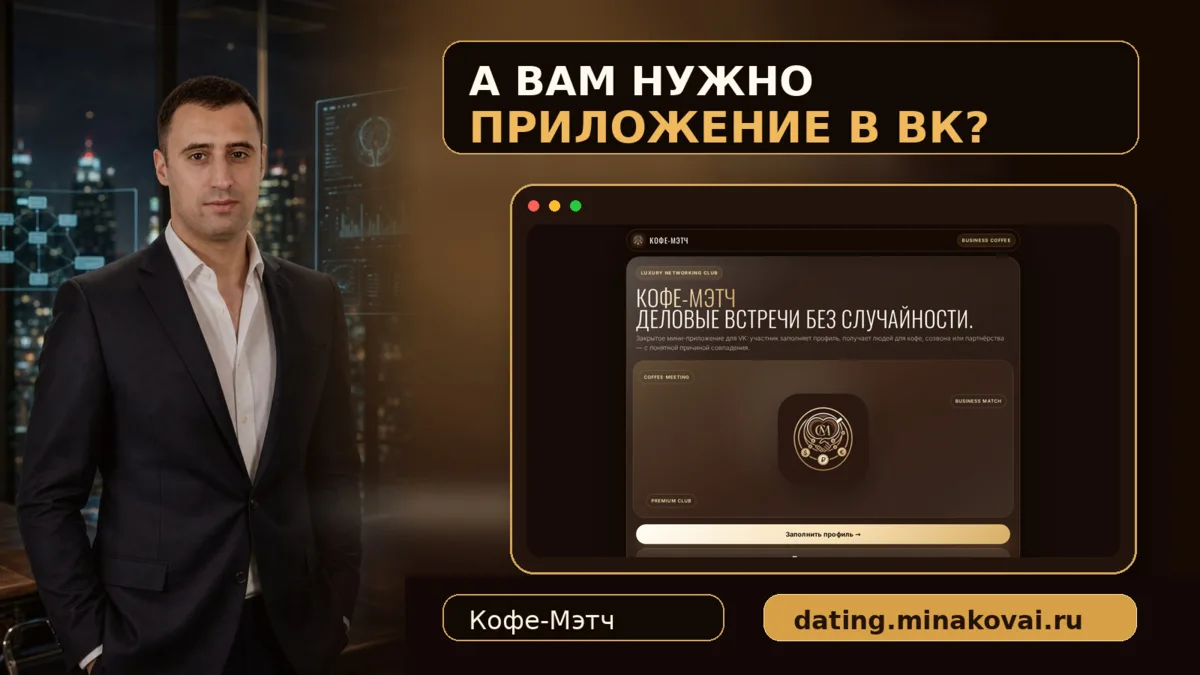 Сегодня сделал маленький, но важный для себя эксперимент: разобрался, как создавать приложения ВКонт