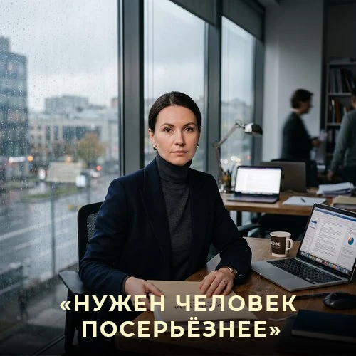 «Нужен человек посерьёзнее» — так мне сказали, снимая с контракта за 2 недели до подписания.

Полтор
