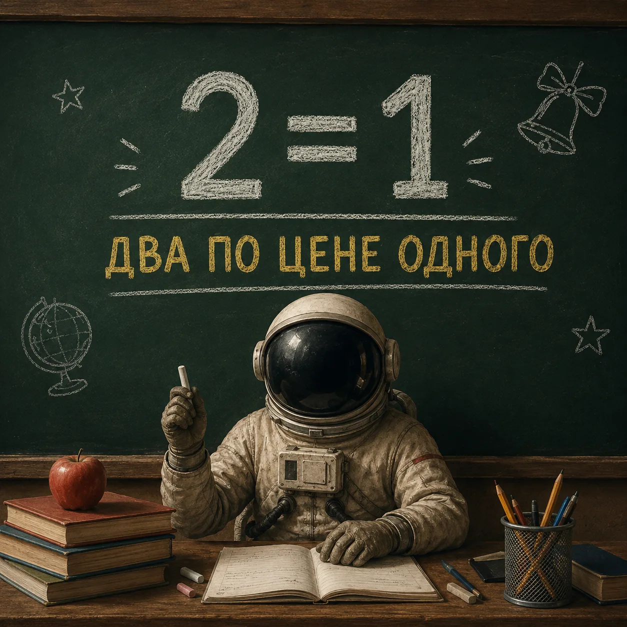 Скидка 100% на каждое второе блюдо в честь начала учебного года!