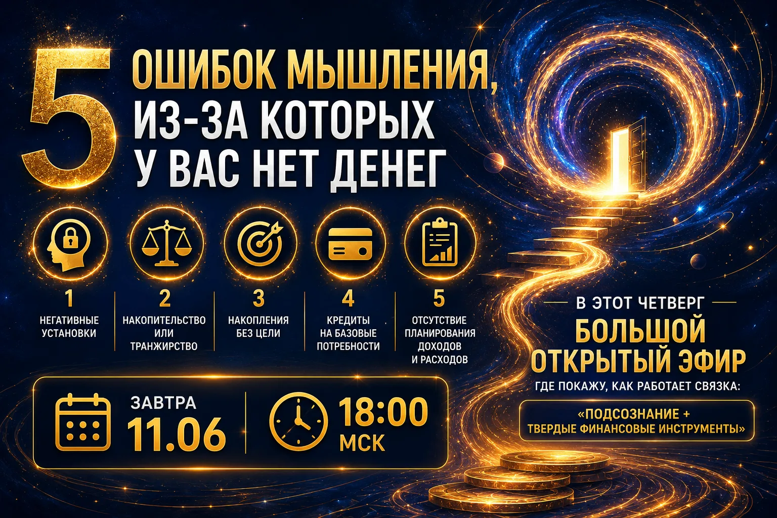 5 ошибок мышления, из-за которых у вас нет денег