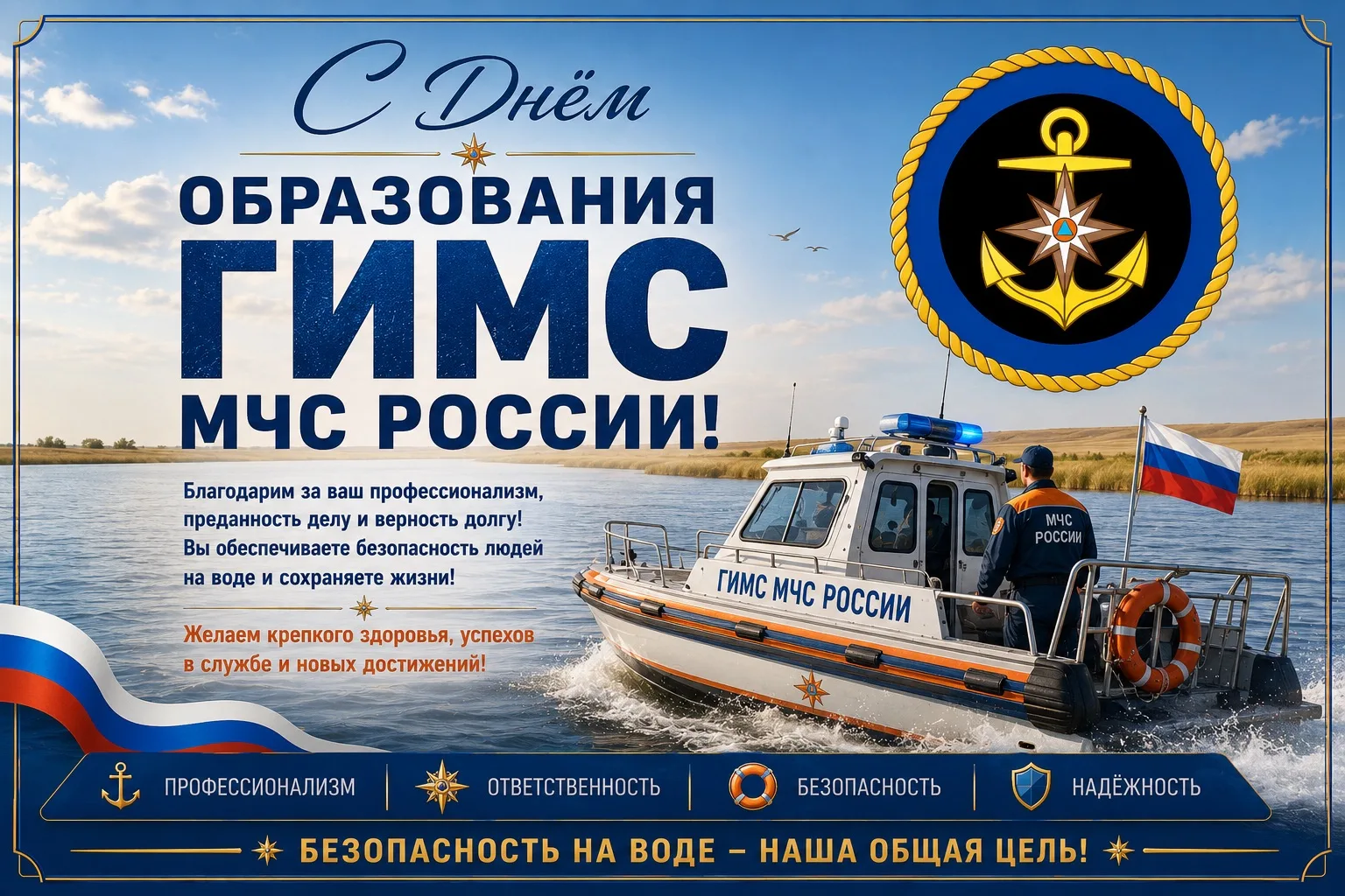 🚤15 июня - День образования ГИМС МЧС России! 

✅Сегодня Государственная инспекция по маломерным суд