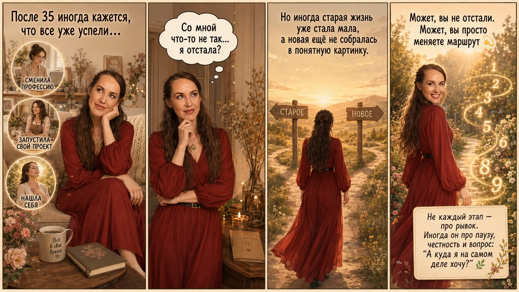 Почему после 35 кажется, что все уже всё “успели”, а вы ещё ищете себя😐❓