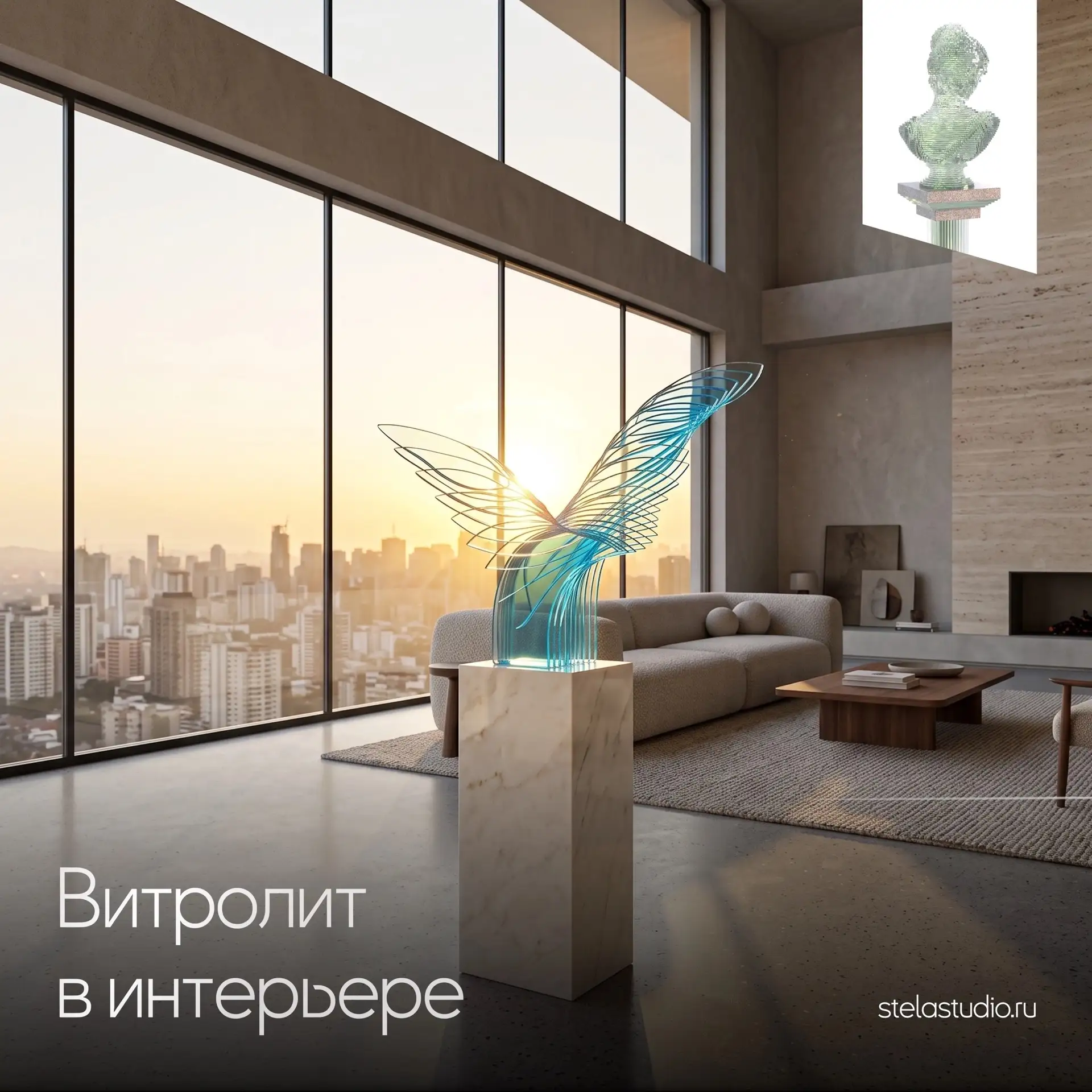 Инсталляции STELA в домашнем интерьере - однозначно да! Глубина и способность стекла ук...